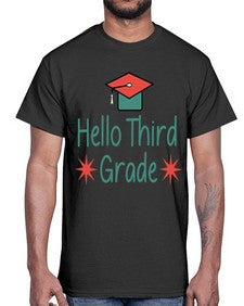 Hello Third Grade 345#- seventh grade- Cotton Tee