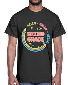 Hello second Grade Pencil 328#- second grade- Cotton Tee