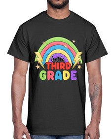 Hello third Grade Rainbow 348#- third grade- Cotton Tee