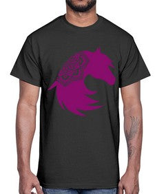 HorseFaceMandala 535#- mandala- Cotton Tee