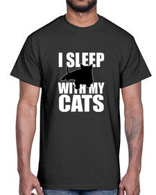 I sleep With My Cats- cats- Cotton Tee