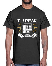 I speak technology 37#- computer- Cotton Tee