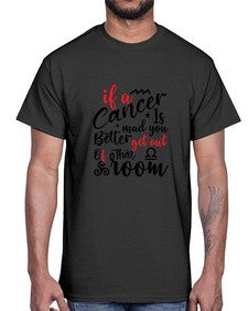 If A Cancer Is Mad You Better Get Out Of That Room 250#- cancer- Cotton Tee