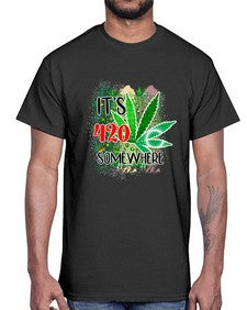 Its Somewhere 670#- marijuana- Cotton Tee