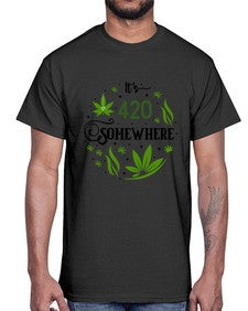 Its Somewhere 673#- marijuana- Cotton Tee