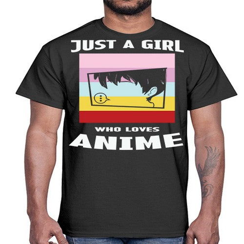 Just A Girl Who Loves Anime 265#- anime- Cotton Tee