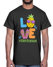 LOVE first Grade Summer Pineapple 515#- first grade- Cotton Tee