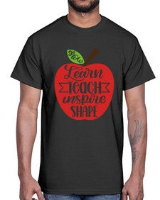 Learn Teach Inspire Shape Style 1044#- teacher- Cotton Tee
