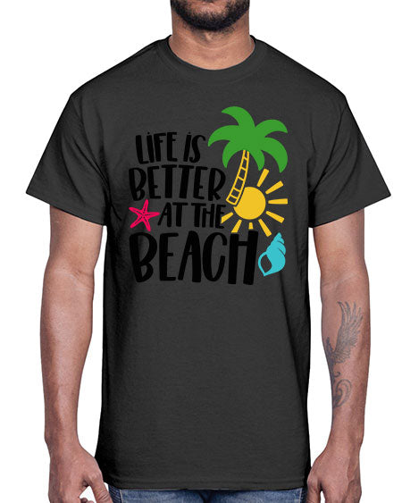 Life Is Better At The Beach Style 34#- summer- Cotton Tee