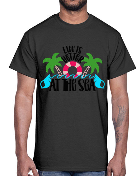 Life Is Better At The Sea Style 32#- summer- Cotton Tee
