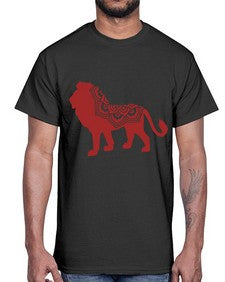 LionMandala 734#- mandala- Cotton Tee