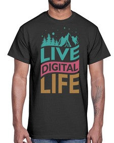 Live Digital Life 7#- internet- Cotton Tee