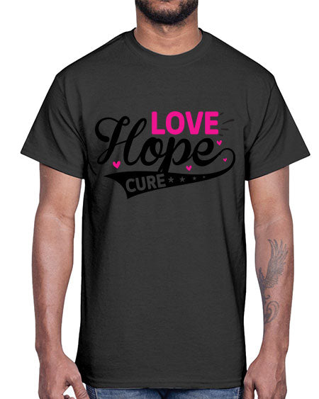 Love Hope Cure 14#- breast cancer- Cotton Tee