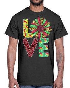 Love Juneteenth Day Fist Sunflower Png 7#- black juneteenth- Cotton Tee