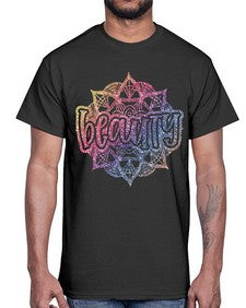 Mandala Beauty Rainbow Glitter 756#- mandala- Cotton Tee