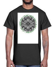 Mandala Garden Round 910#- mandala- Cotton Tee