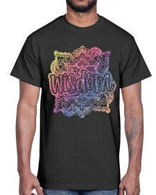 Mandala Wisdom Rainbow Glitter 764#- mandala- Cotton Tee