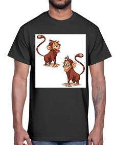 Monkey 175#- cartoon general- Cotton Tee