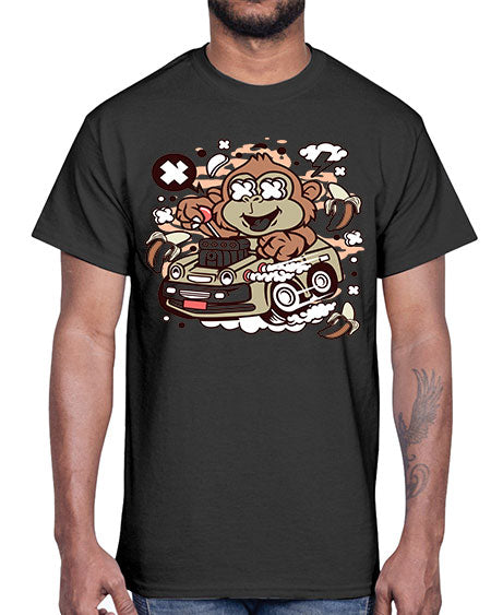 Monkey Hotrod- monkey- Cotton Tee