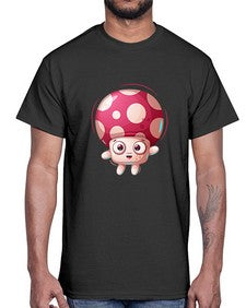 Mushroom 187#- cartoon food- Cotton Tee