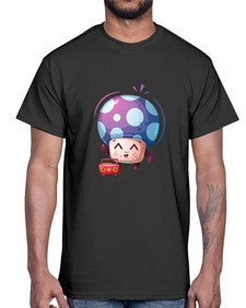 Mushroom 192#- cartoon food- Cotton Tee