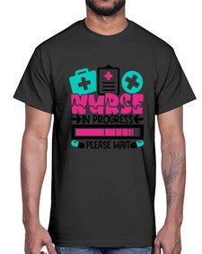 Nurse In Progress Please Wait Style Style 1160#- nurse- Cotton Tee