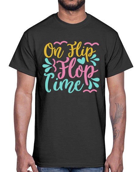 ON FLIP FLOP TIME Style 58#- summer- Cotton Tee