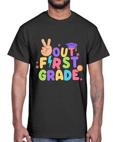 Peace Out first Grade Peace 625#- first grade- Cotton Tee