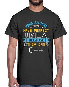Programmers have perfect vision 18#- computer- Cotton Tee