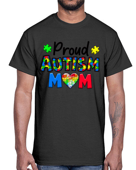Proud Autism Mom- autism- Cotton Tee