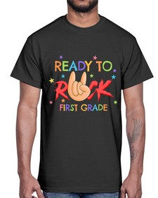 Ready to Rock first Grade 728#- first grade- Cotton Tee