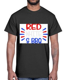 Red White BBQ 1499#- bbq- Cotton Tee