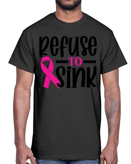 Refuse to Sink 9#- breast cancer- Cotton Tee
