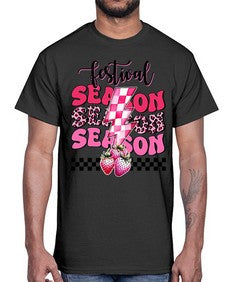 Retro Strawberry Festival Season 1505#- strawberry- Cotton Tee