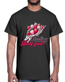 Retro Summer Doing My Berry 1506#- strawberry- Cotton Tee