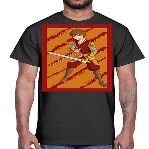 Samurai boy 95#- anime- Cotton Tee