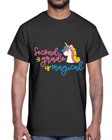Second Grade Is Magical 822#- second grade- Cotton Tee
