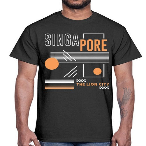 Singapore 1844#- cities- Cotton Tee