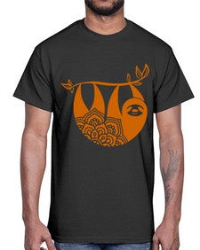 SlothMandala 1076#- mandala- Cotton Tee