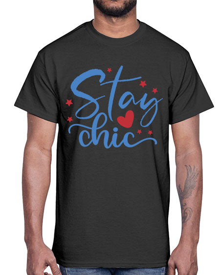 Stay Chic 150#-  fashion- Cotton Tee