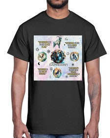 Straight Capricorn 471#- capricorn- Cotton Tee