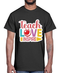 Teach Love Inspire 1443#- teacher- Cotton Tee