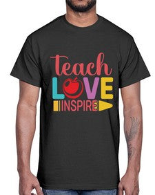Teach Love Inspire 1444#- teacher- Cotton Tee