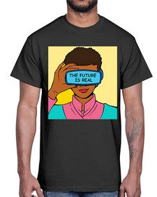 The Future is Real 1151#- art pop art- Cotton Tee