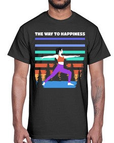 The Way to Happiness 566#- yoga- Cotton Tee