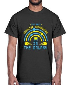 The best computer technician in the galaxy 13#- computer- Cotton Tee