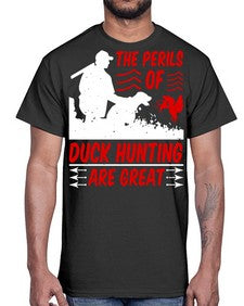 The perils of duck hunting are great Style 14#- ducks- Cotton Tee
