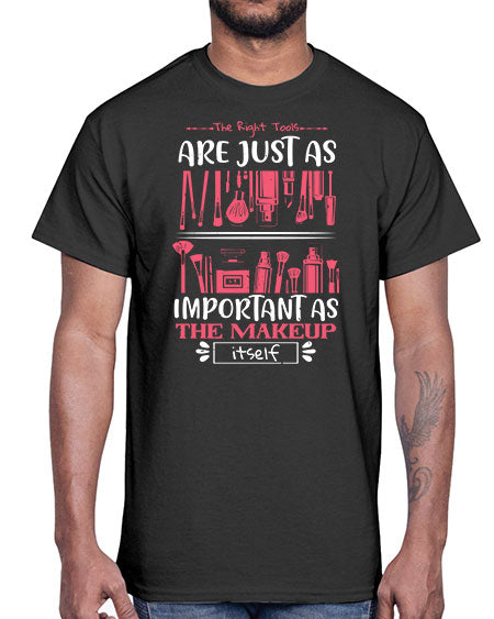 The right tools are just as important as the makeup itself Style 181#-makeup Cotton Tee