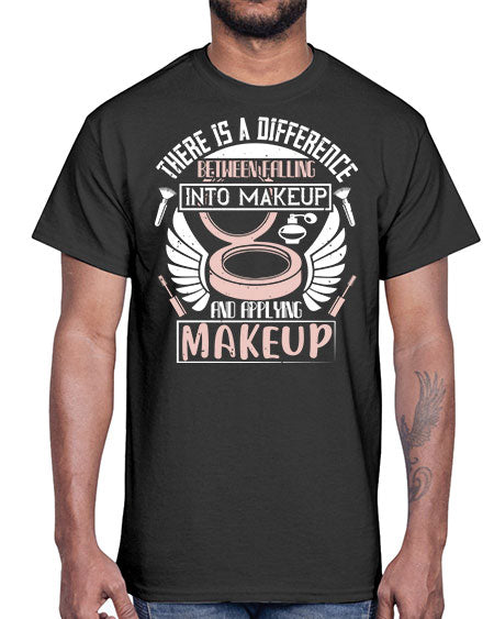 There is a difference between falling into makeup and applying makeup Style 178#-makeup Cotton Tee