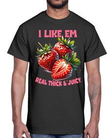 Thick and Juicy Strawberry Festival 1636#- strawberry- Cotton Tee